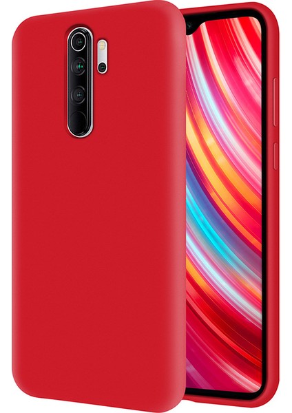 Xiaomi Redmi Note 8 Pro İçi Kadife Soft Silikon Kılıf - Kırmızı