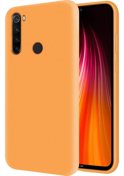 Xiaomi Redmi Note 8 İçi Kadife Soft Silikon Kılıf - Turuncu