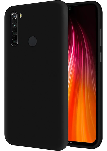 Kzy Xiaomi Redmi Note 8 İçi Kadife Soft Silikon Kılıf - Siyah