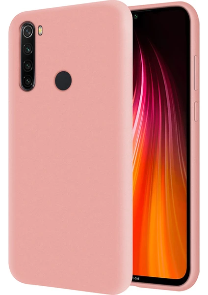 Kzy Xiaomi Redmi Note 8 İçi Kadife Soft Silikon Kılıf - Pembe