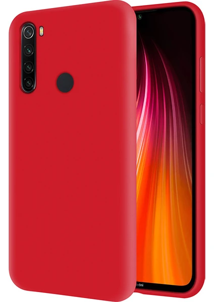 Kzy Xiaomi Redmi Note 8 İçi Kadife Soft Silikon Kılıf - Kırmızı