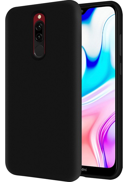 Xiaomi Redmi 8 İçi Kadife Soft Silikon Kılıf - Siyah