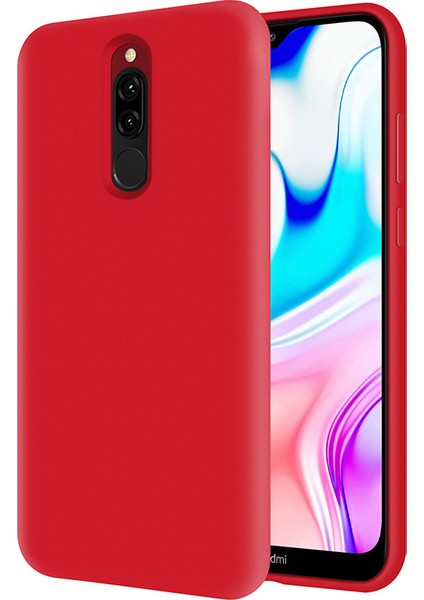 Xiaomi Redmi 8 İçi Kadife Soft Silikon Kılıf - Kırmızı