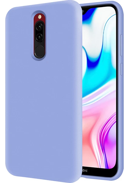 Kzy Xiaomi Redmi 8 İçi Kadife Soft Silikon Kılıf - Açık Mavi