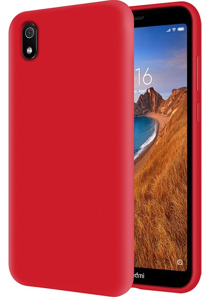 Xiaomi Redmi 7A İçi Kadife Soft Silikon Kılıf - Kırmızı