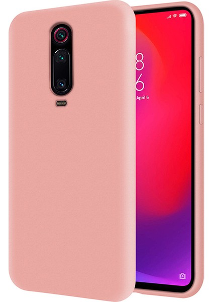 Xiaomi Mi 9t İçi Kadife Soft Silikon Kılıf - Pembe