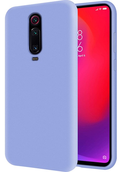 Xiaomi Mi 9t İçi Kadife Soft Silikon Kılıf - Açık Mavi