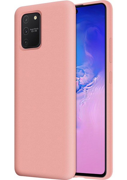 Samsung Galaxy S10 Lite İçi Kadife Soft Silikon Kılıf - Pembe