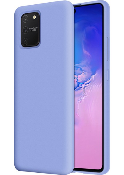 Samsung Galaxy S10 Lite İçi Kadife Soft Silikon Kılıf - Açık Mavi