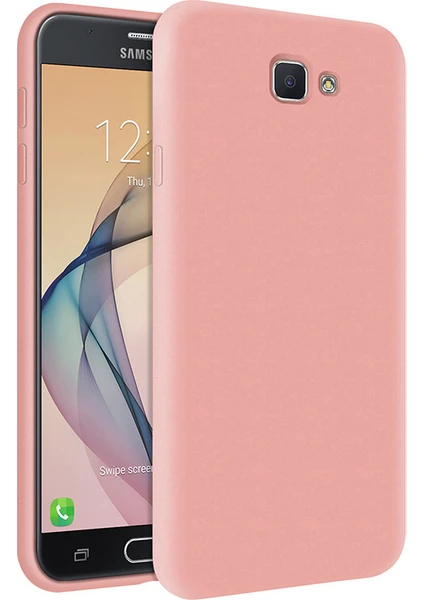 Kzy Samsung Galaxy J7 Prime İçi Kadife Soft Silikon Kılıf - Pembe