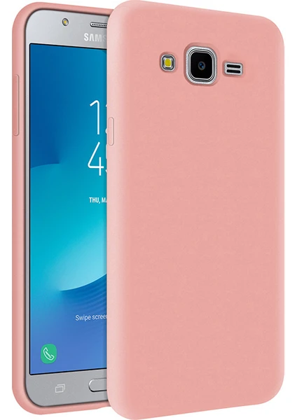 Kzy Samsung Galaxy J7 İçi Kadife Soft Silikon Kılıf - Pembe