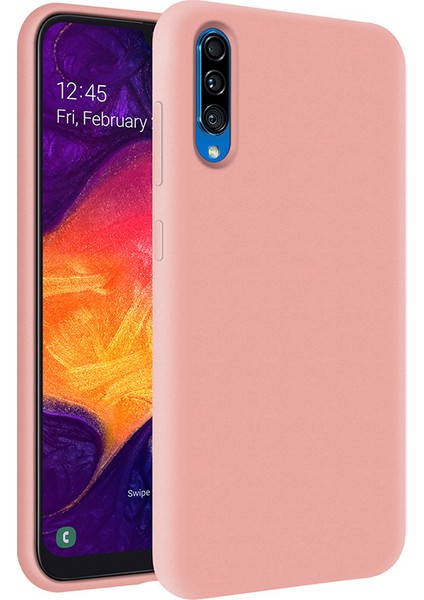 Samsung Galaxy A50 İçi Kadife Soft Silikon Kılıf - Pembe