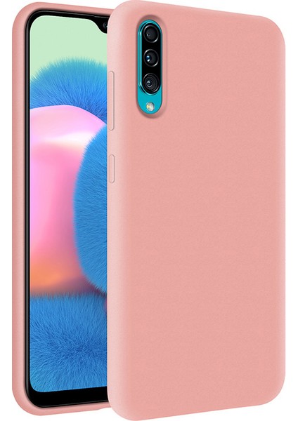 Samsung Galaxy A30S İçi Kadife Soft Silikon Kılıf - Pembe