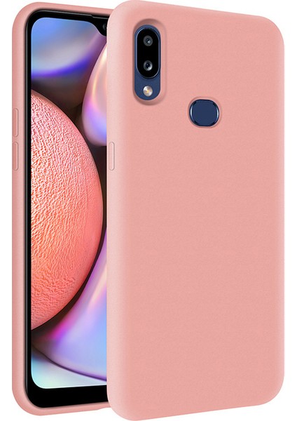 Samsung Galaxy A10S İçi Kadife Soft Silikon Kılıf - Pembe