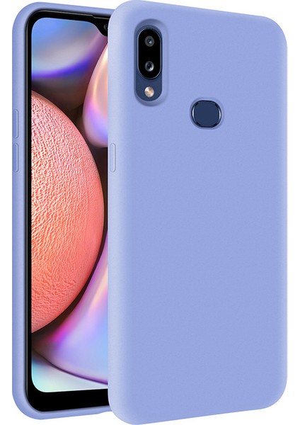 Samsung Galaxy A10S İçi Kadife Soft Silikon Kılıf - Açık Mavi