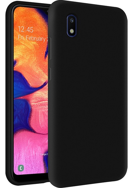 Samsung Galaxy A10 İçi Kadife Soft Silikon Kılıf - Siyah