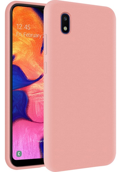 Samsung Galaxy A10 İçi Kadife Soft Silikon Kılıf - Pembe