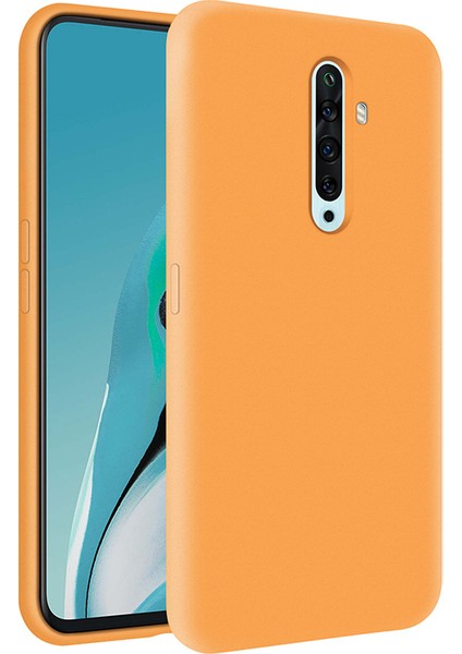 Oppo Reno2 Z İçi Kadife Soft Silikon Kılıf - Turuncu