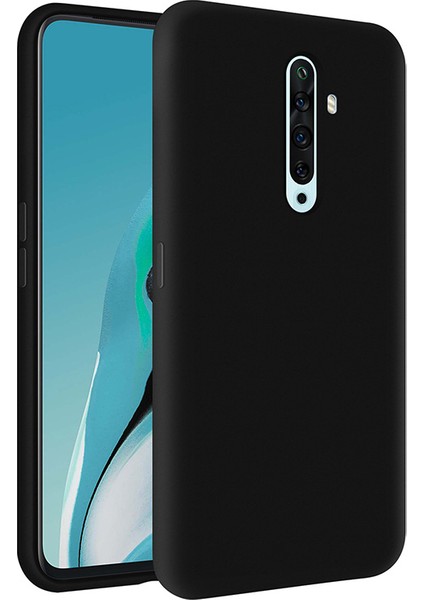 Oppo Reno2 Z İçi Kadife Soft Silikon Kılıf - Siyah