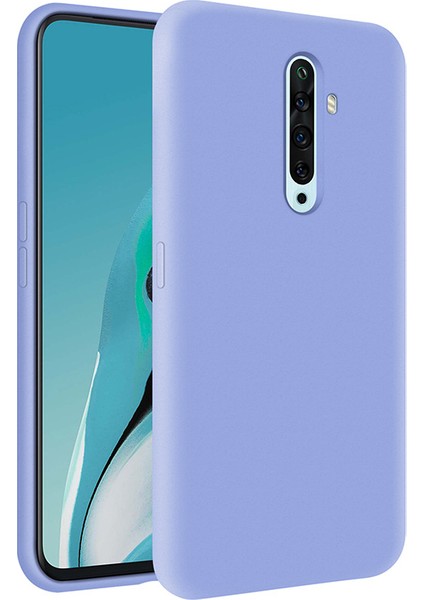 Oppo Reno2 Z İçi Kadife Soft Silikon Kılıf - Açık Mavi