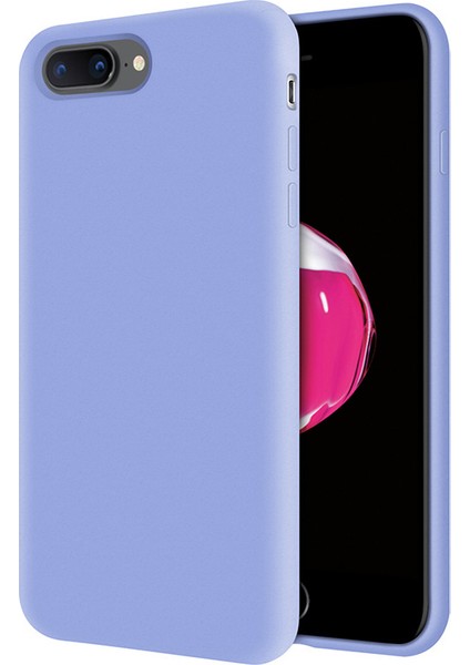 Apple iPhone 7 Plus İçi Kadife Soft Silikon Kılıf - Açık Mavi