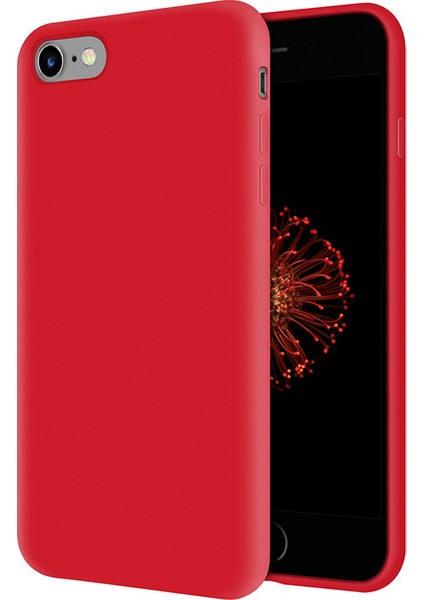 Apple iPhone 6 İçi Kadife Soft Silikon Kılıf - Kırmızı