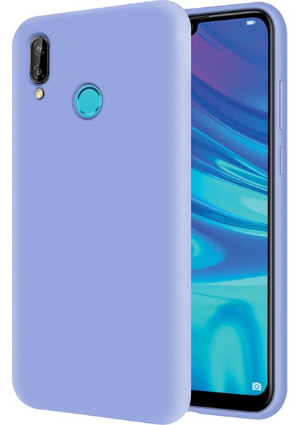 Huawei P Smart 2019 İçi Kadife Soft Silikon Kılıf - Açık Mavi