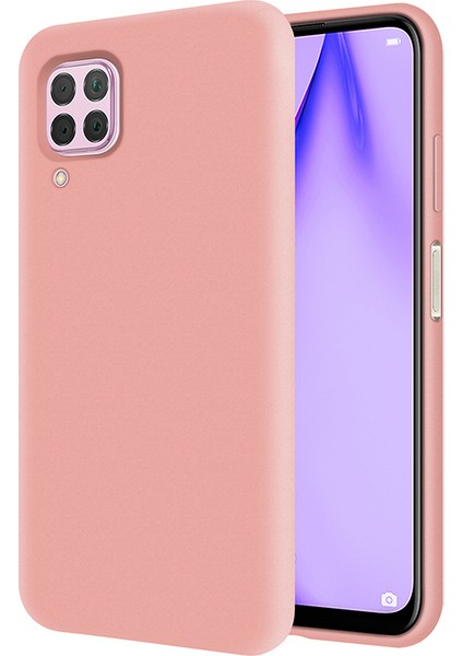 Huawei P40 Lite İçi Kadife Soft Silikon Kılıf - Pembe