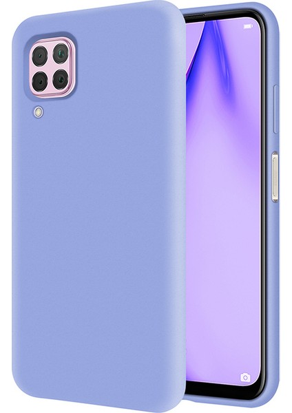 Huawei P40 Lite İçi Kadife Soft Silikon Kılıf - Açık Mavi