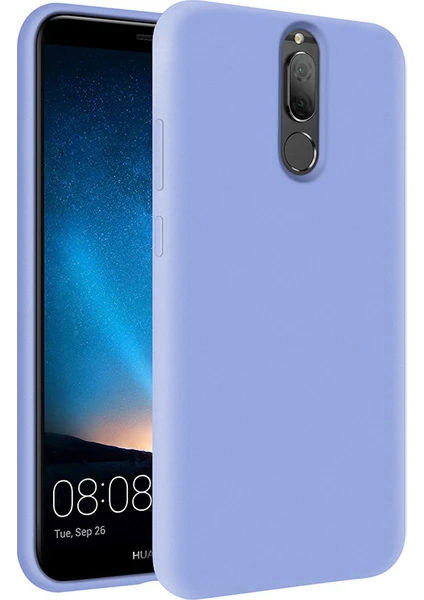 Kzy Huawei Mate 10 Lite İçi Kadife Soft Silikon Kılıf - Açık Mavi