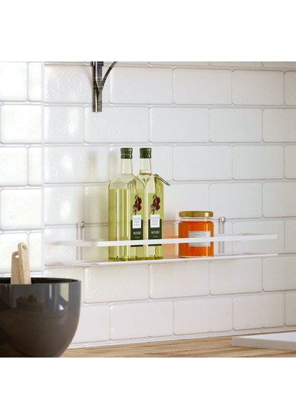 Tek Katlı Banyo & Mutfak Rafı Beyaz Es064 modelleri