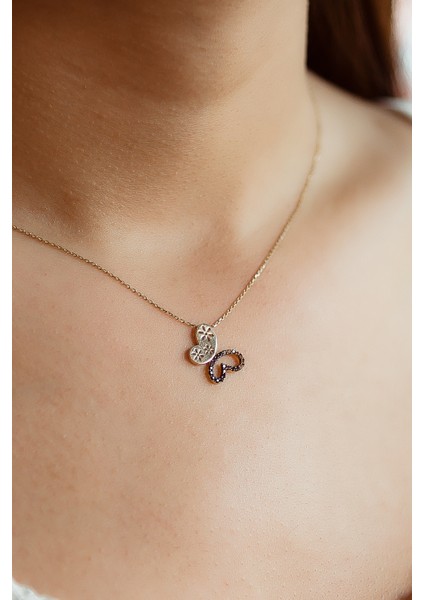 14 Ayar Minimal Şık Kelebek Kolye