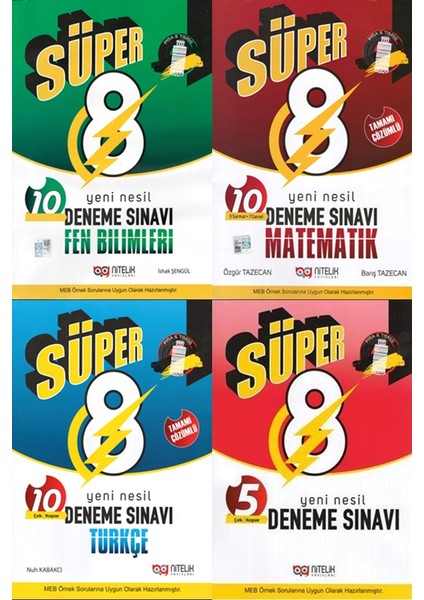8 Süper Deneme Sınavı Set