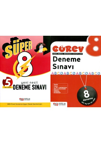 8 Tüm Dersler Deneme Sınavı Set