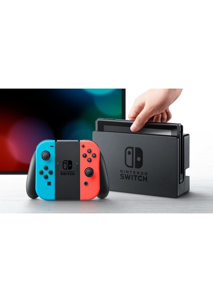 Switch Konsol Neon Red Blue Joy / Con - Yeni V2 Model