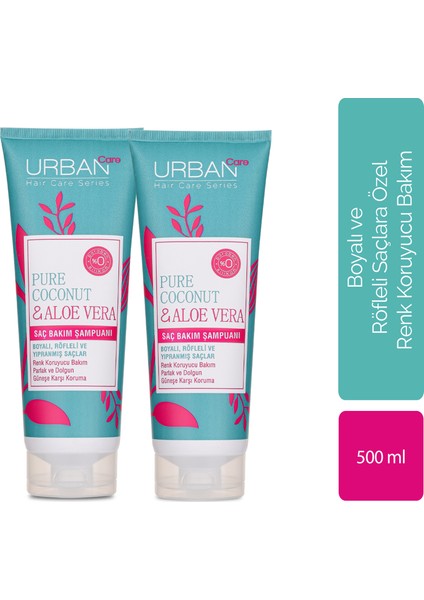Pure Coconut & Aloe Vera Saç Bakım Şampuanı 2'li Set
