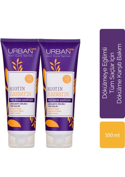 Biotin & Keratin Saç Bakım Şampuanı 2'li Set