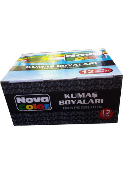 Kumaş Boyası 12 Şişe Tek Renk modelleri