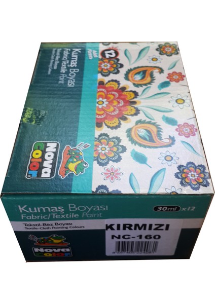 Kumaş Boyası 12 Şişe Tek Renk