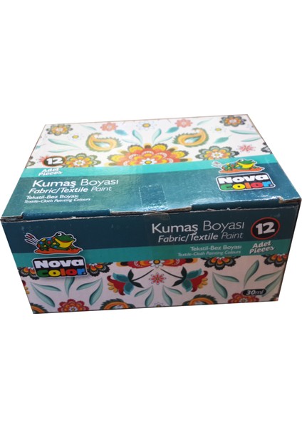 Kumaş Boyası 12 Şişe Tek Renk