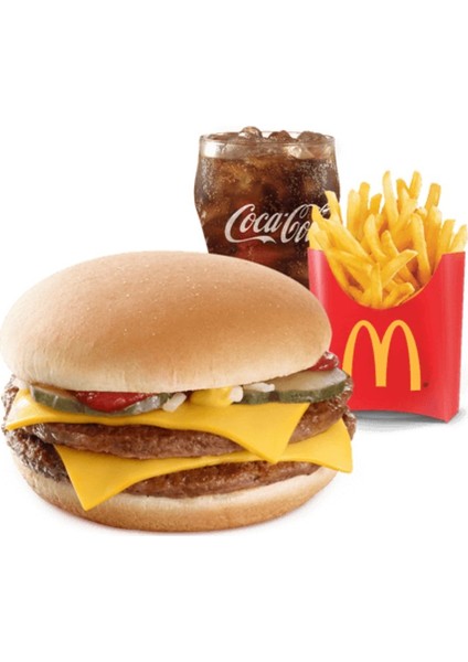 Double Cheeseburger Menü Coca-Cola (Büyük)