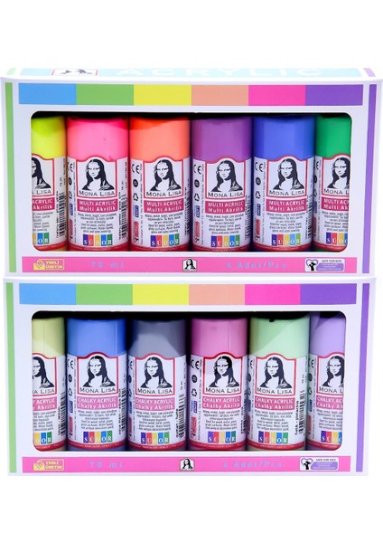 Monalisa Akrilik Boya70 ml 6'lı Chalky Multi Akrilik 70 ml 6'lı