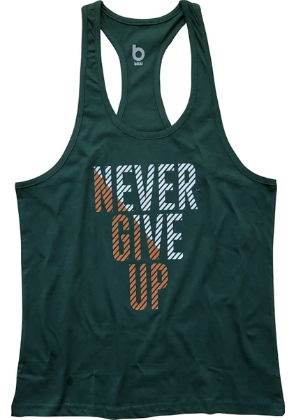 Fitness Gym Tank Top Sporcu Atleti Never Give Up