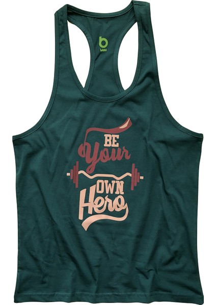Fitness Gym Tank Top Sporcu Atleti Be Your Yeşil