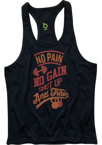 Fitness Gym Tank Top Sporcu Atleti Train Siyah