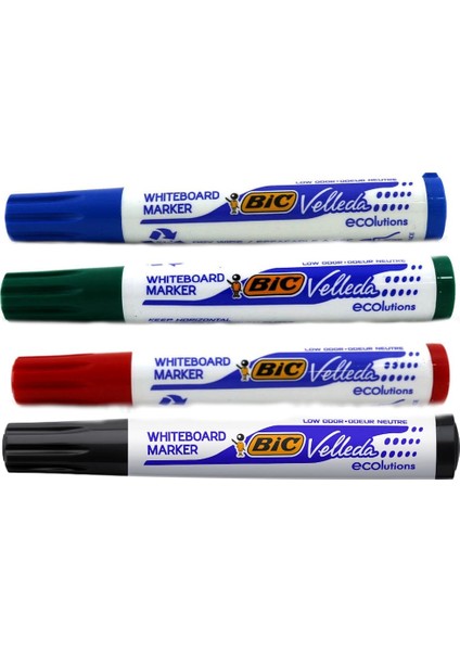 Velleda 1701 Beyaz Tahta Kalemi Yuvarlak Uç 4'lü