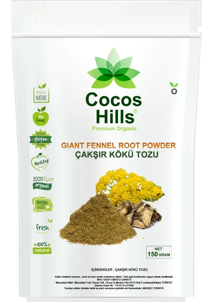 Cocos Hills Giant Fennel Root Powder Çakşır Kökü Tozu 150 gram