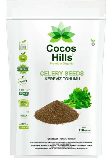 Cocos Hills Celery Seeds Kereviz Tohumu 150 gram