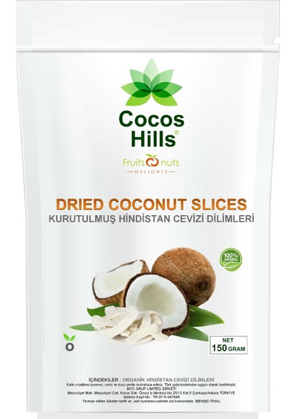 Dried Coconut Slices Kurutulmuş Hindistan Cevizi Dilimleri 150 gram