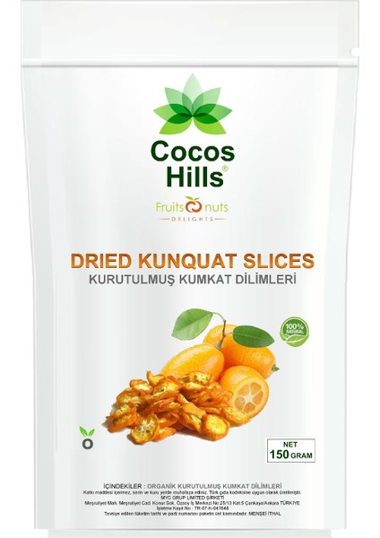 Dried Kumquat Slices Kurutulmuş Kumkat Dilimleri 150 gram